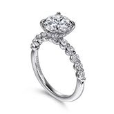 14K White Gold Kim Engagment Semi-Mount for 1.5CT Center S2086942